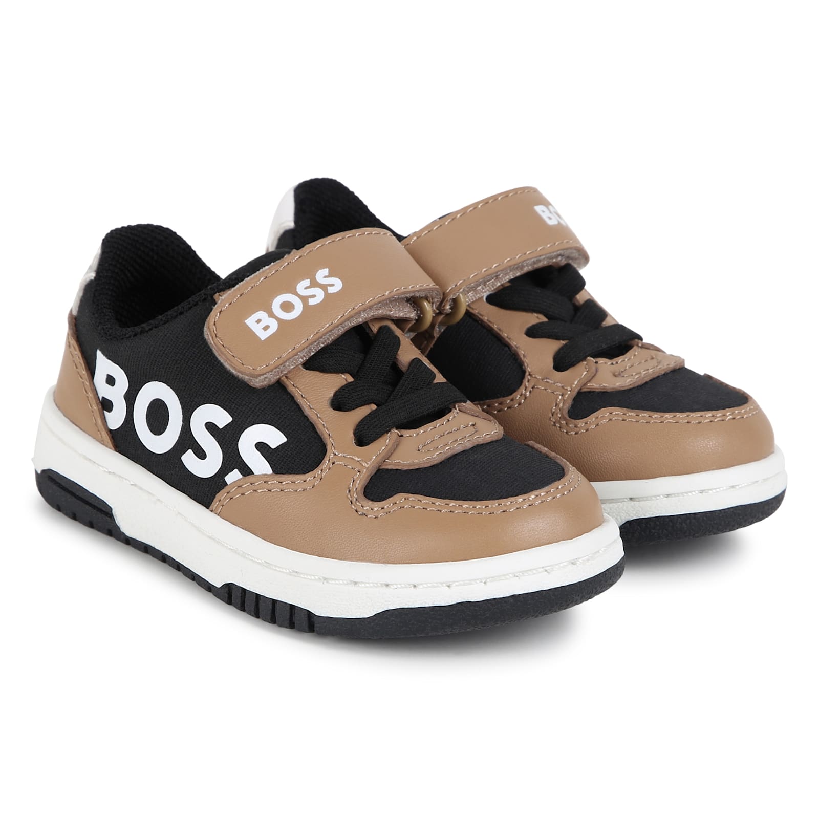 Hugo Boss Kids' Sneakers Con Logo In Black