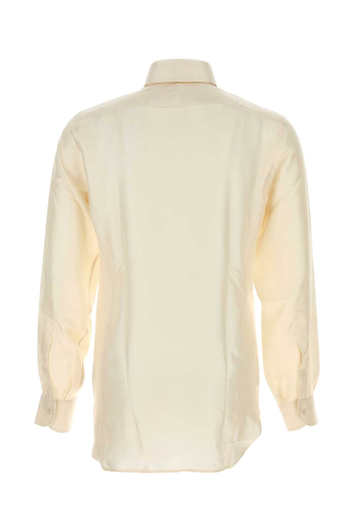 Shop Tom Ford Ivory Silk Shirt