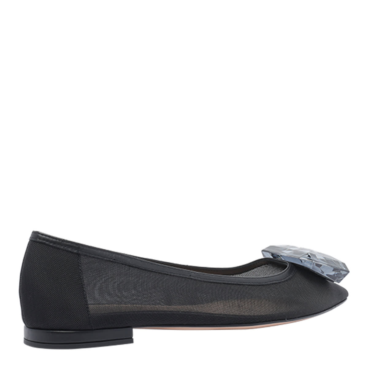 Gianvito Rossi Crystal-embellished Ballet Flats In Black