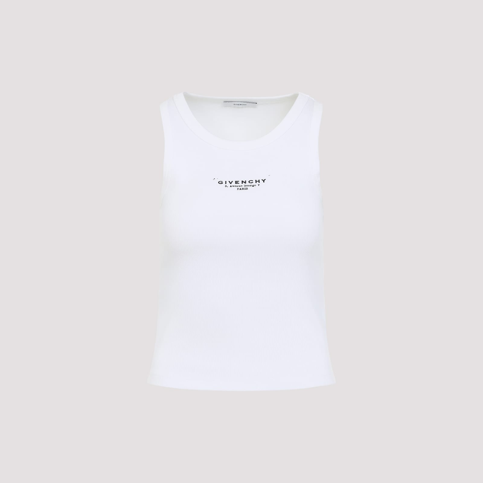 Givenchy Slim Tank Top With Logo Print In White