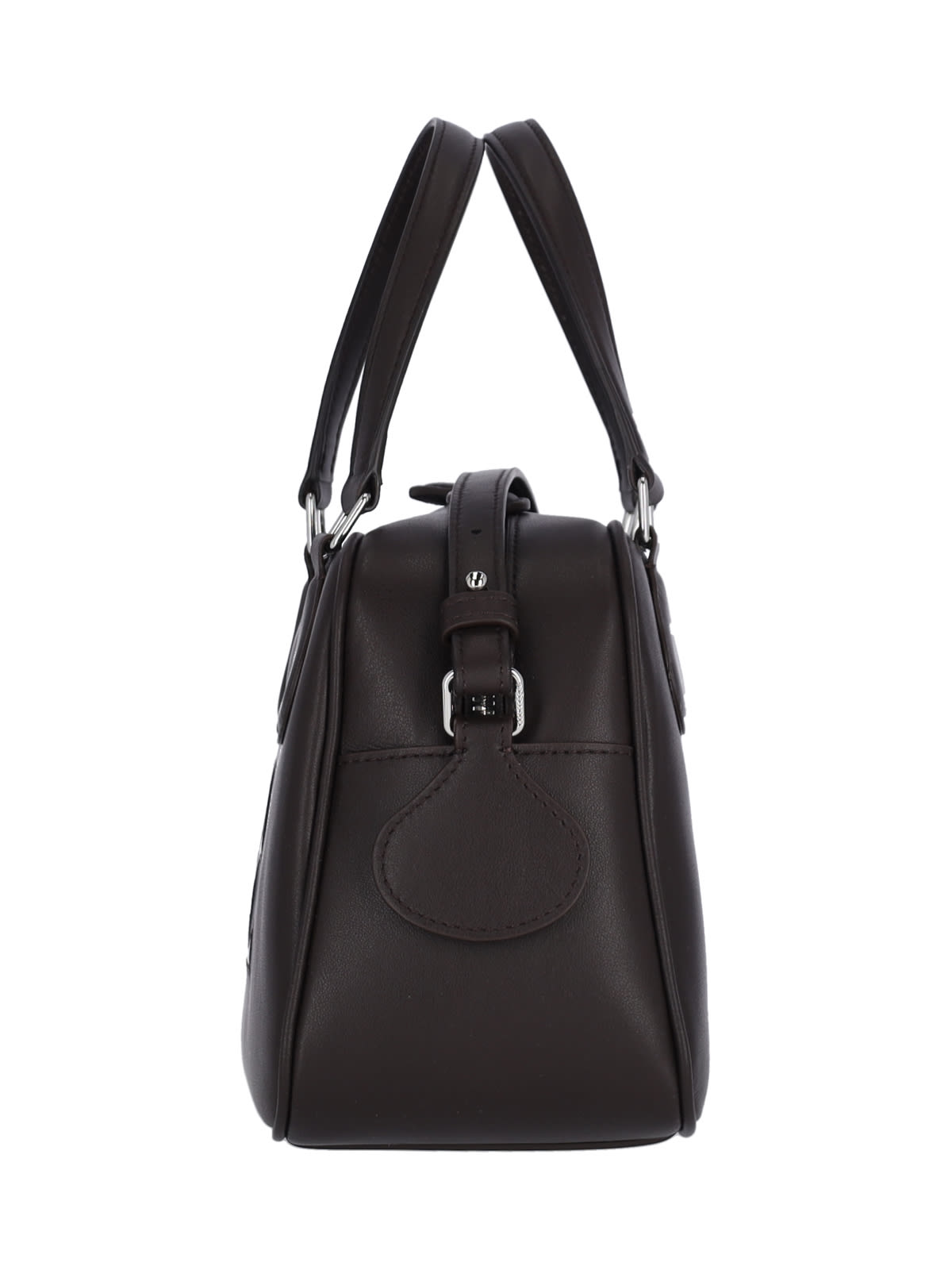 Shop Courrèges Re-edition Bowling Bag In Brown