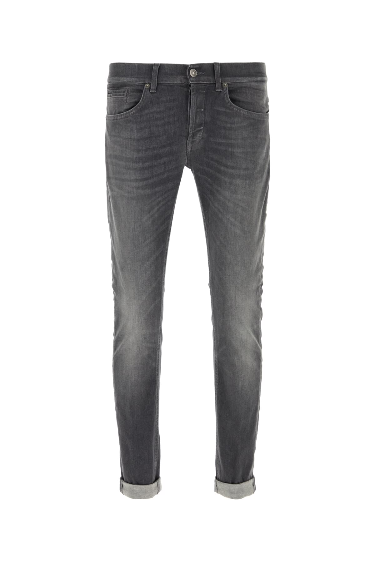 Dondup George Trousers Rolled Cuffs In Gray
