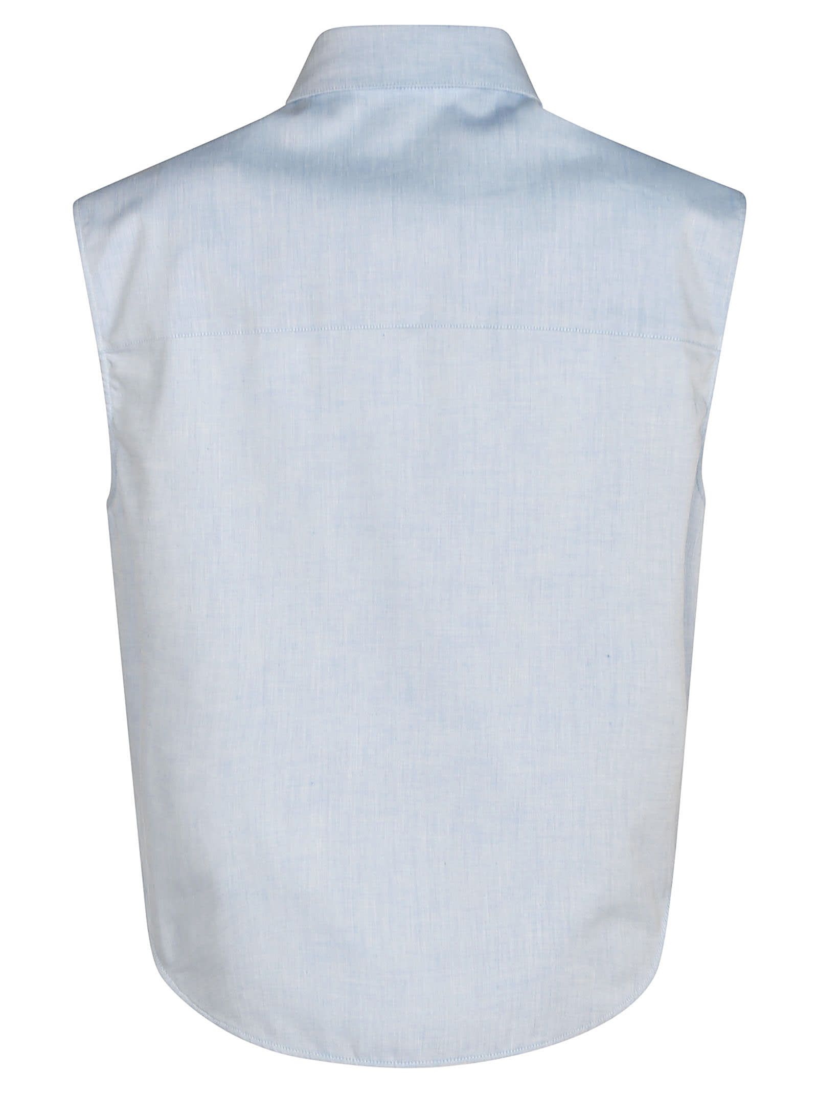 Shop Marni Sleeveless Shirt In Azure