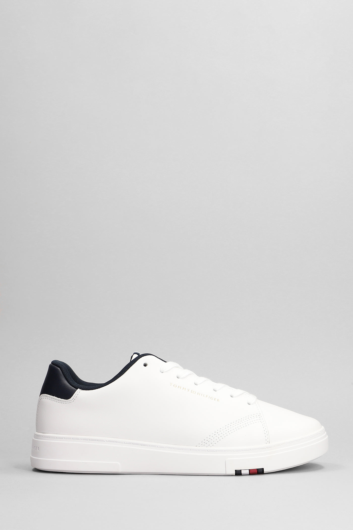 TOMMY HILFIGER SNEAKERS IN WHITE LEATHER