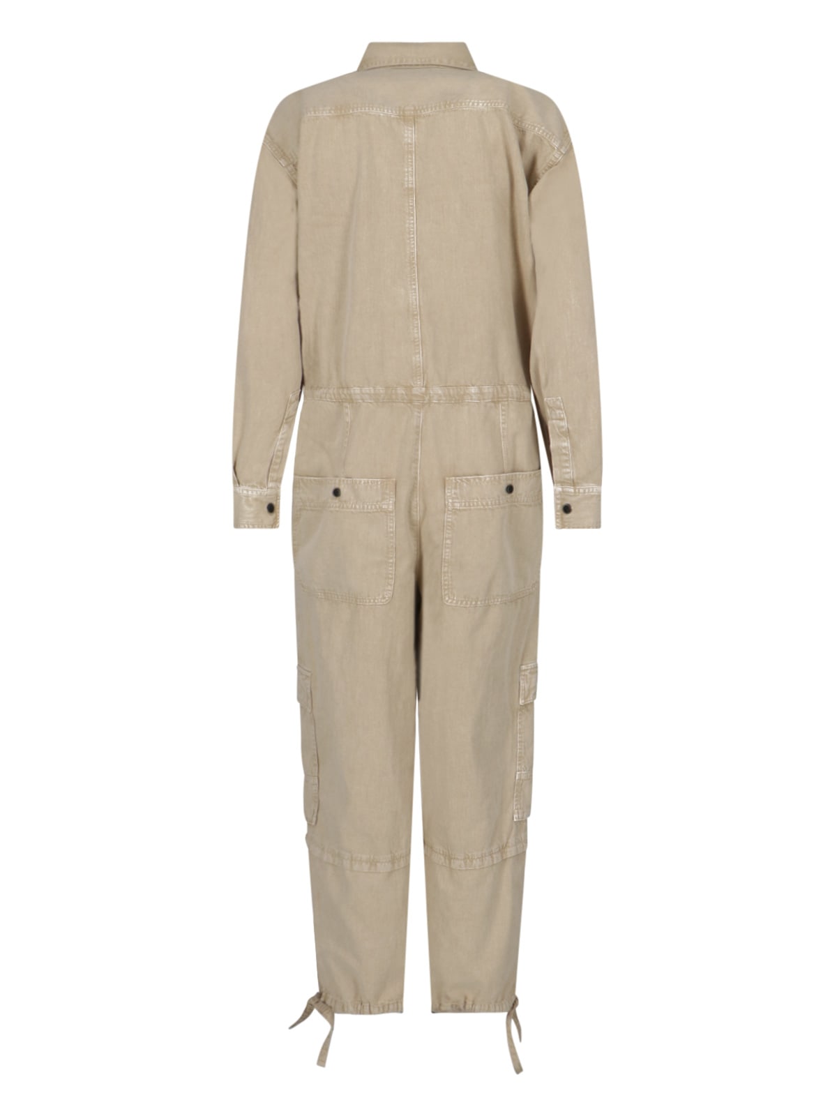 Isabel Marant Étoile Idany Drawstringed Detailed Jumpsuit In Neutral