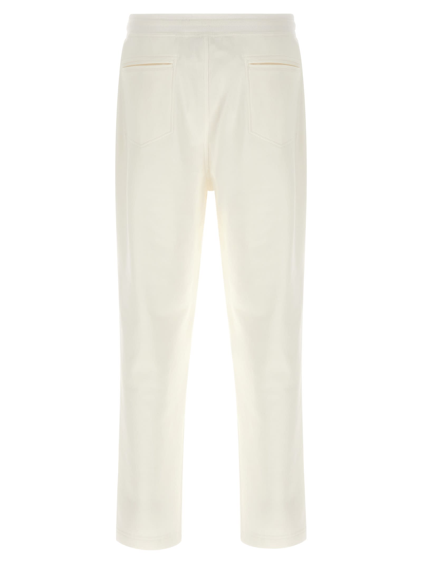 Brunello Cucinelli Techno Cotton Joggers Pants White In White