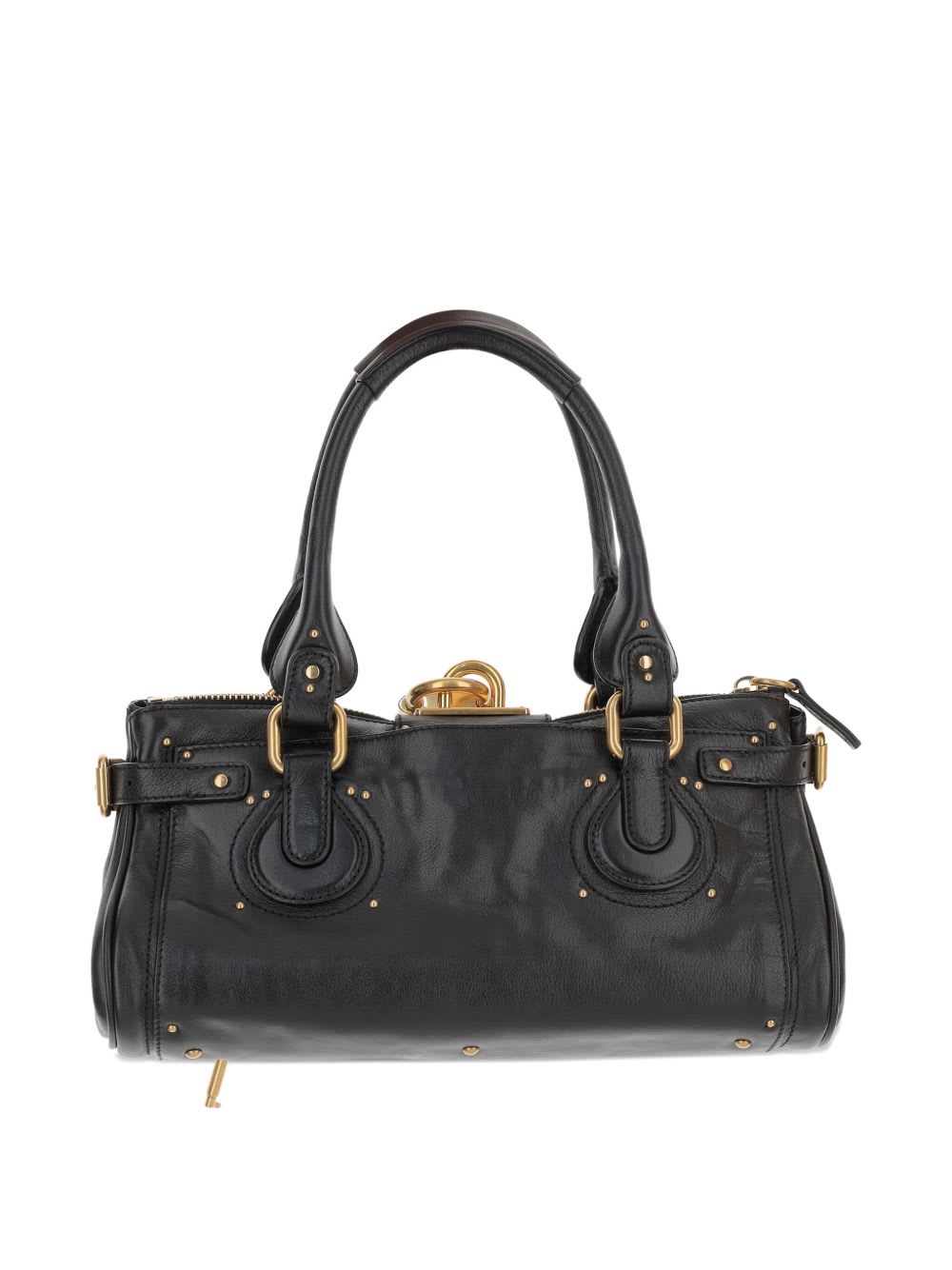 Chloé Paddington Shoulder Bag In Black Leather In Black