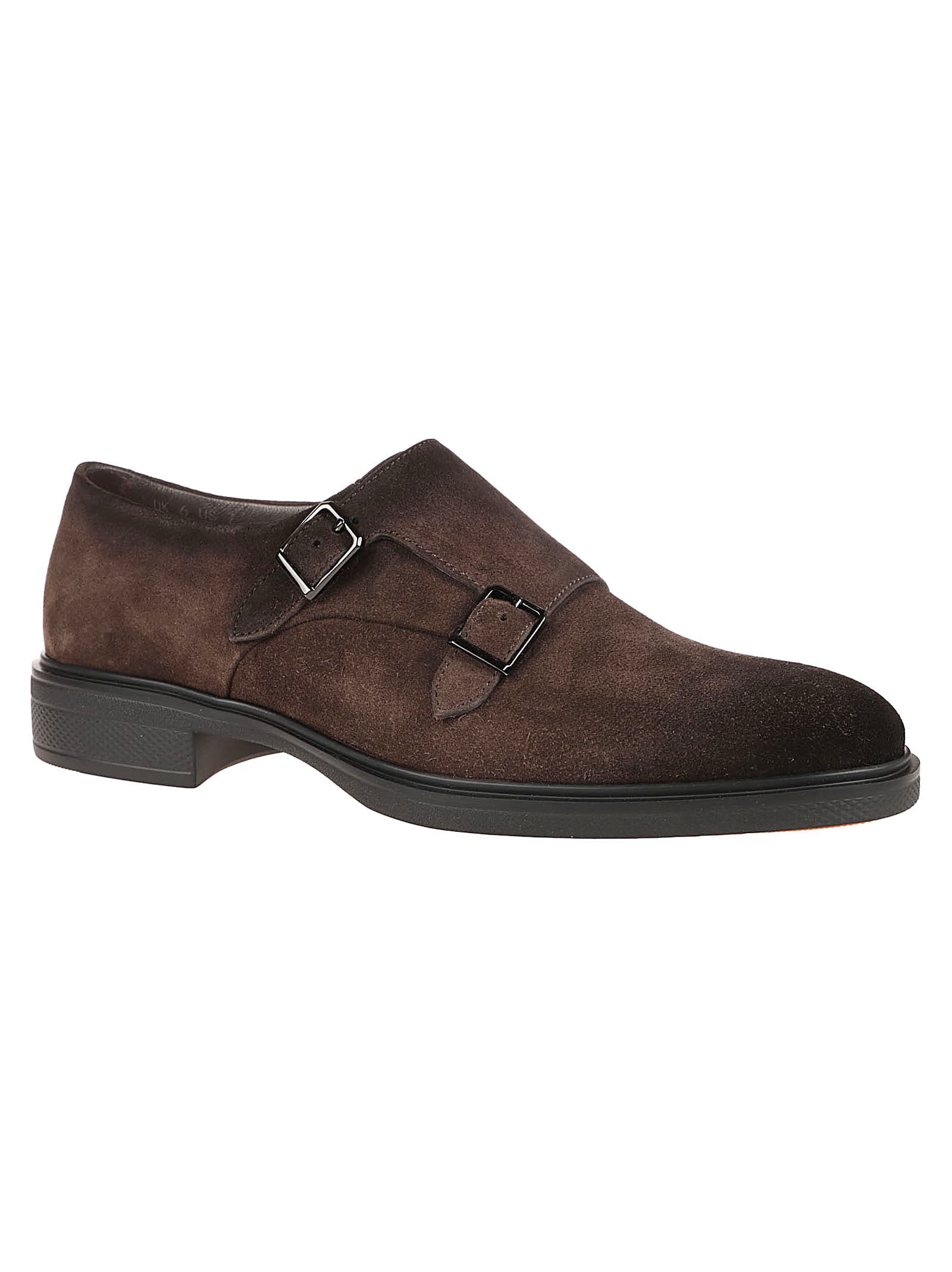 Shop Santoni Easy Monk-strap Loafers In Dark Brown