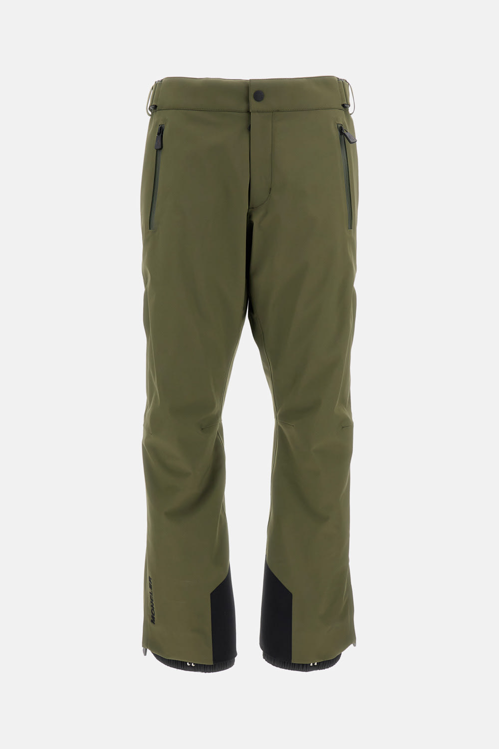Moncler Panelled Ski Trousers In Green