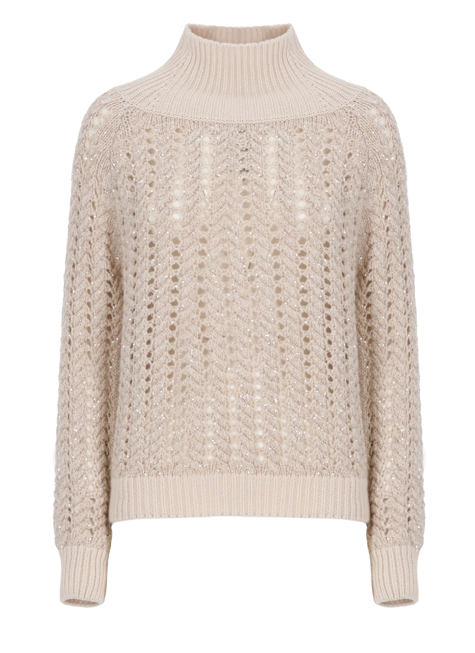 D Exterior Wool Sweater In Neutral