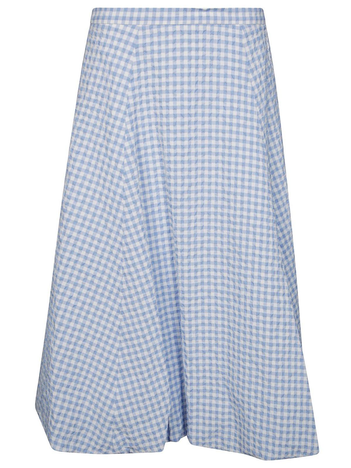 Checked Seersucker Skirt