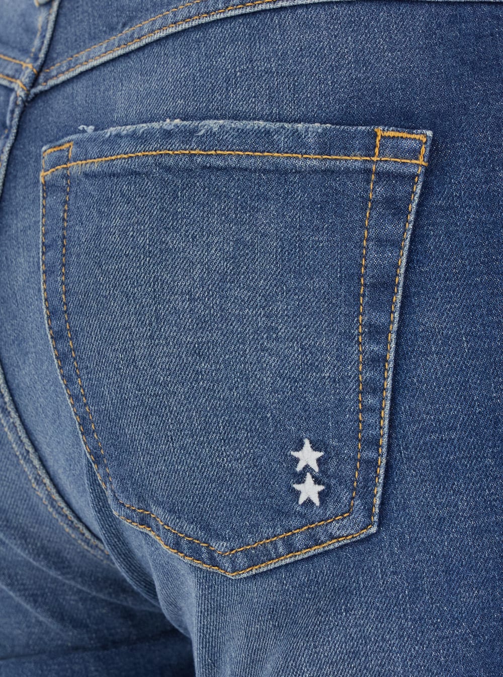 Icon Denim Flared Jeans With Rear Logo Patch In Blu