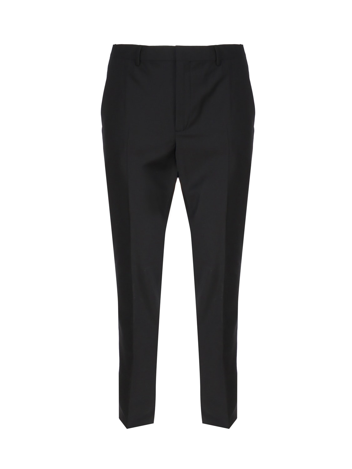 Calvin Klein Elegant Wool Blend Trousers In Black