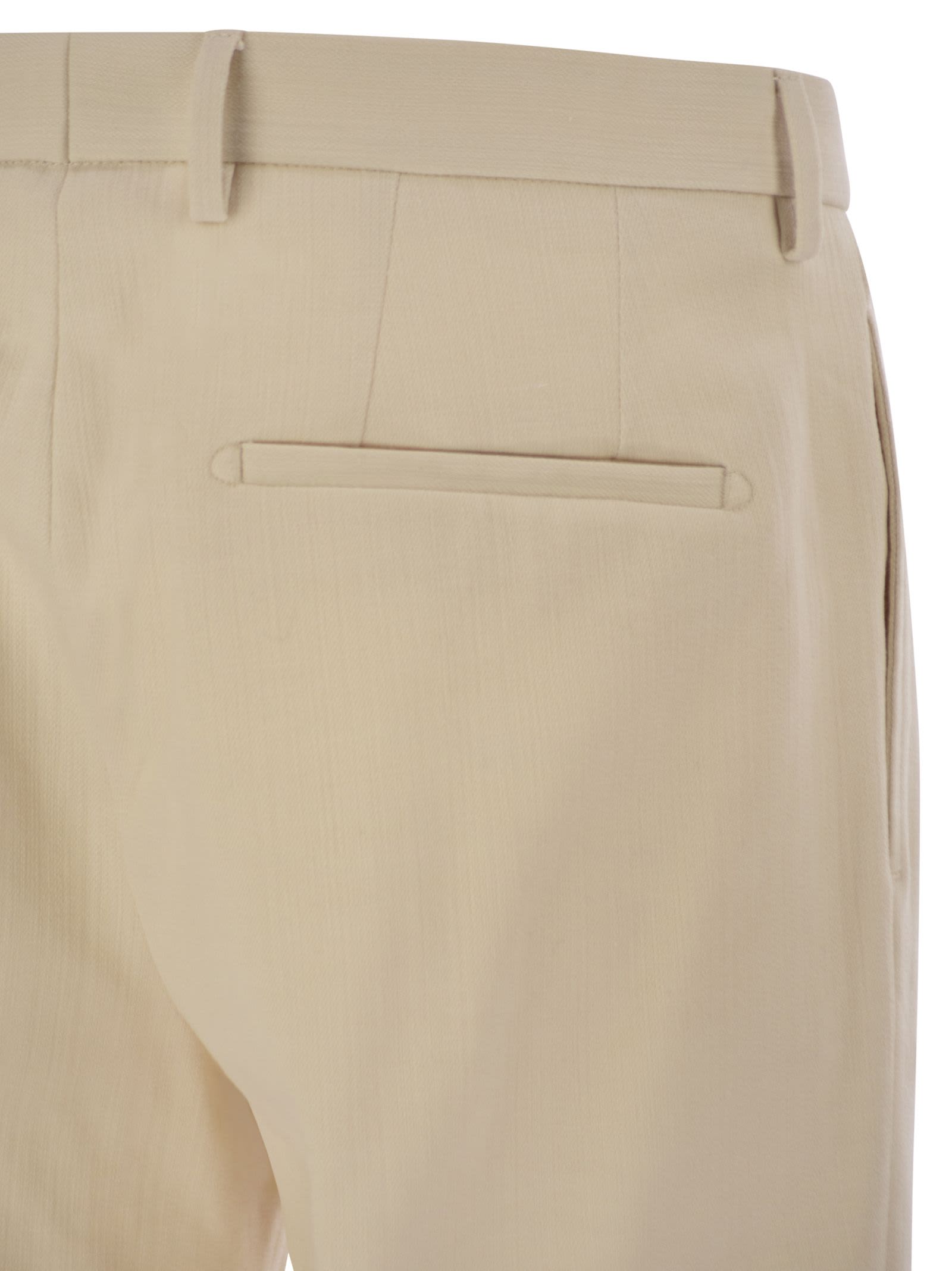 Shop Tagliatore Stretch Cotton-blend Trousers