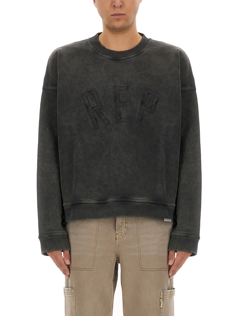 Shop Represent Rep Applique Sweatshirt In Black