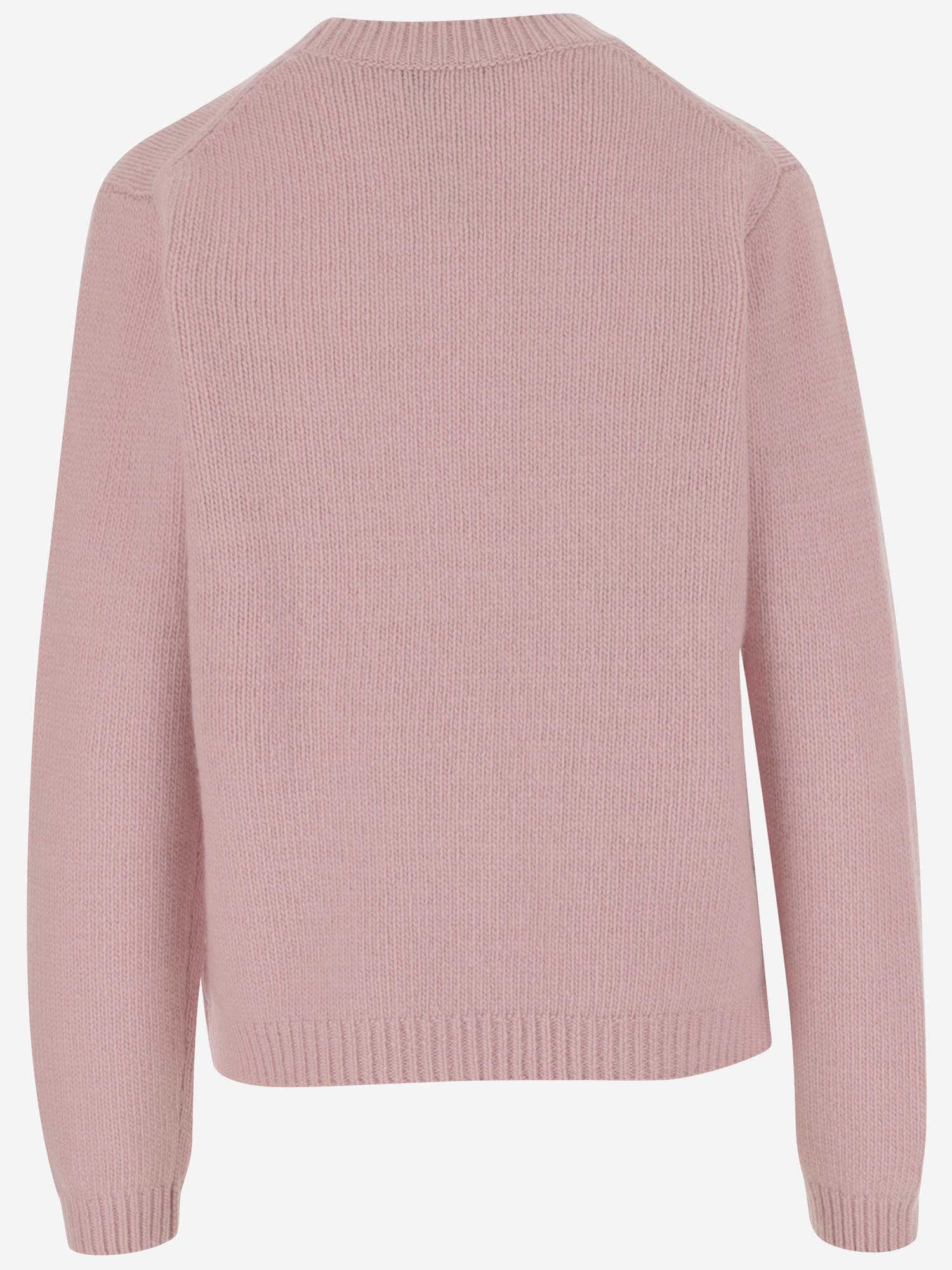 Shop Maison Kitsuné Fox Pattern Wool Sweater In Pink