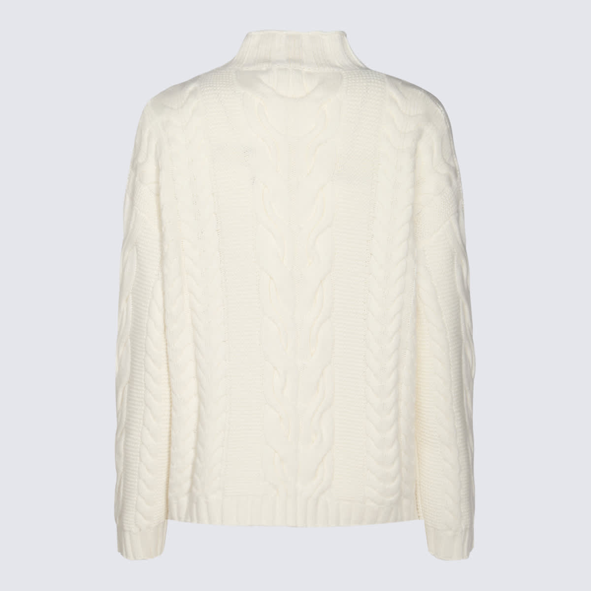 Shop Malo White Wool Knitwear In Margherita