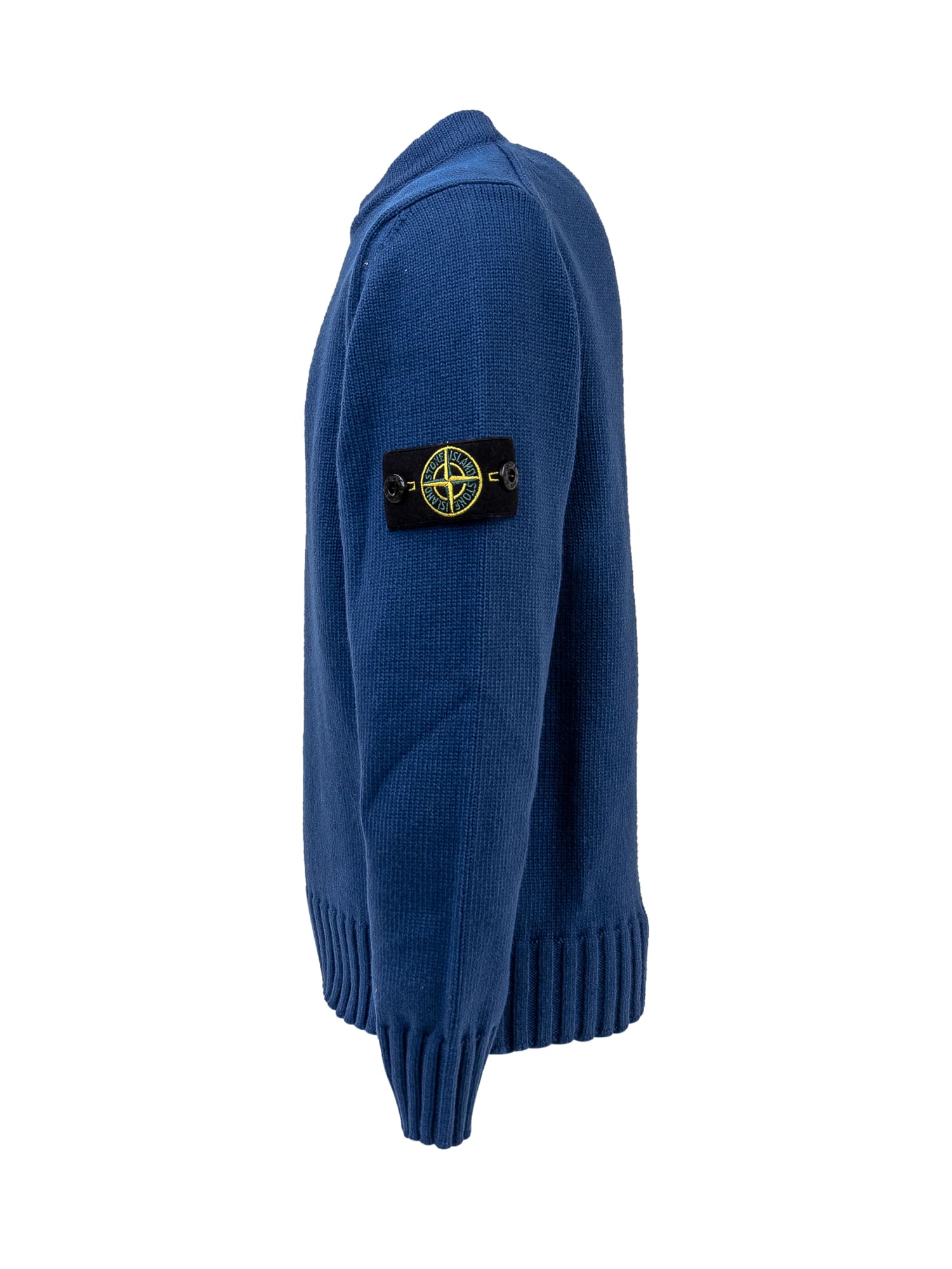 Shop Stone Island Junior Sweater With Logo In Blue