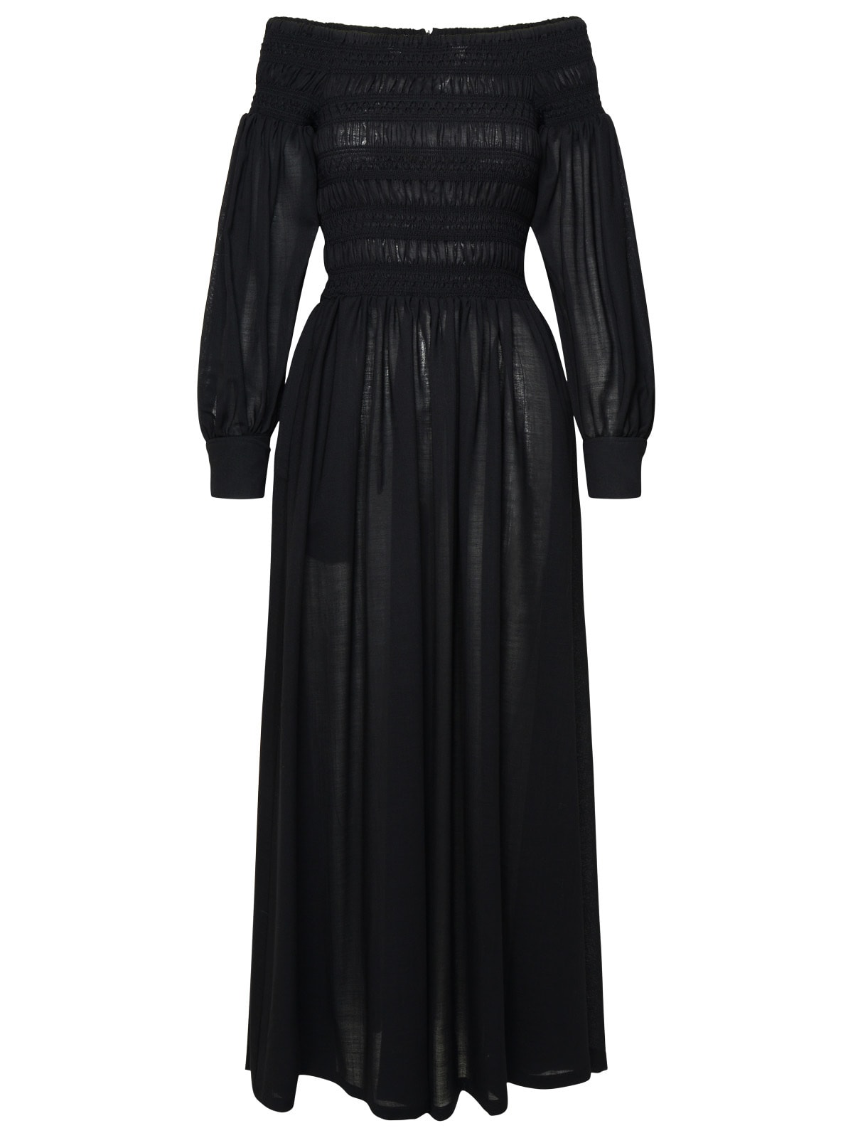 Shop Max Mara Black Virgin Wool Dress
