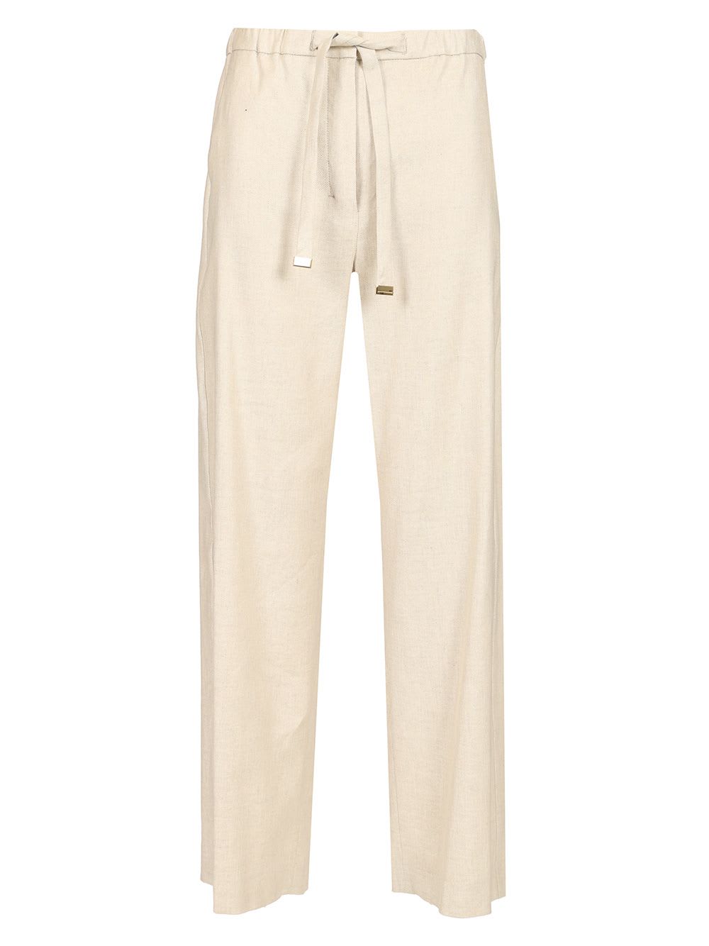 'S MAX MARA LINEN DRAWSTRING TROUSERS
