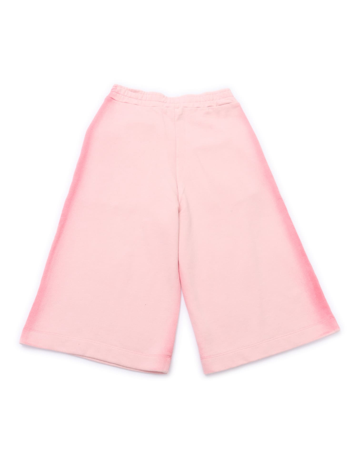 Msgm Fleece Airbrushed Bermuda Unisex In Pink