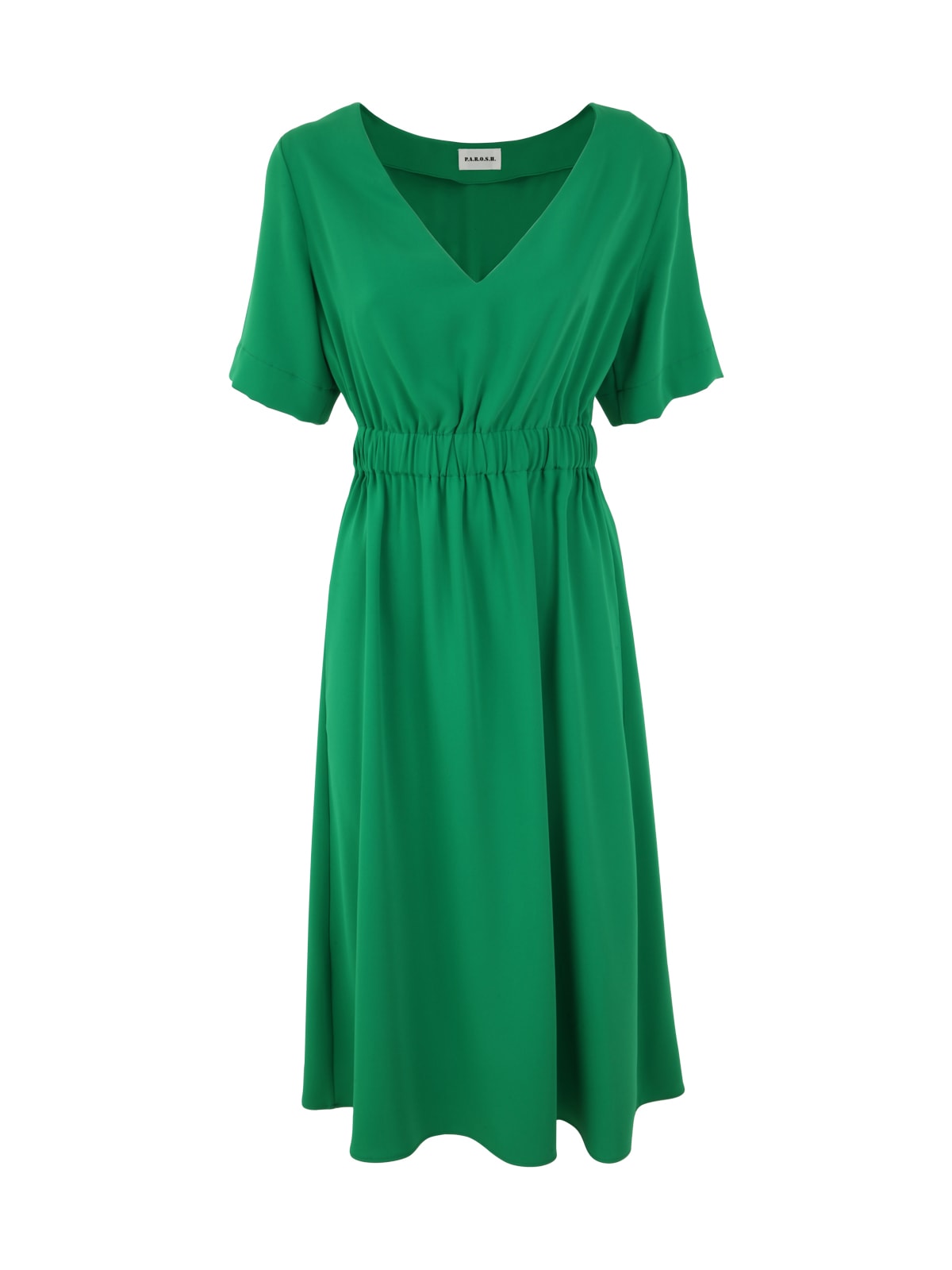 Shop P.a.r.o.s.h Cady Dress In Emerald Green