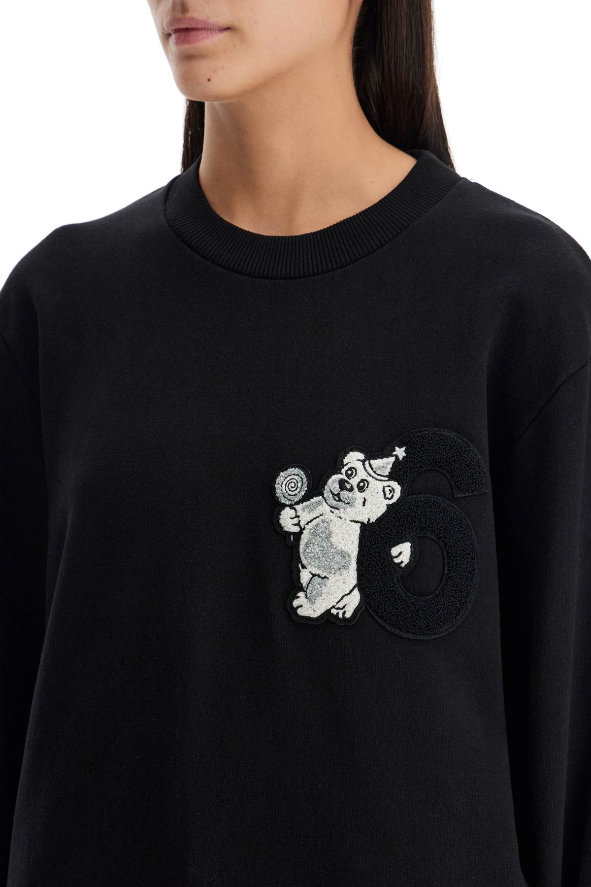 Shop Mm6 Maison Margiela Party Bear Sweatshirt In Black (black)