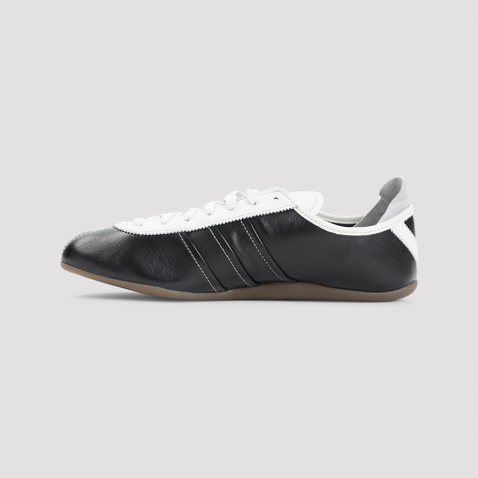 Y-3 Debossed Leather Tokyo Sneakers With Lace-up Closure In Black