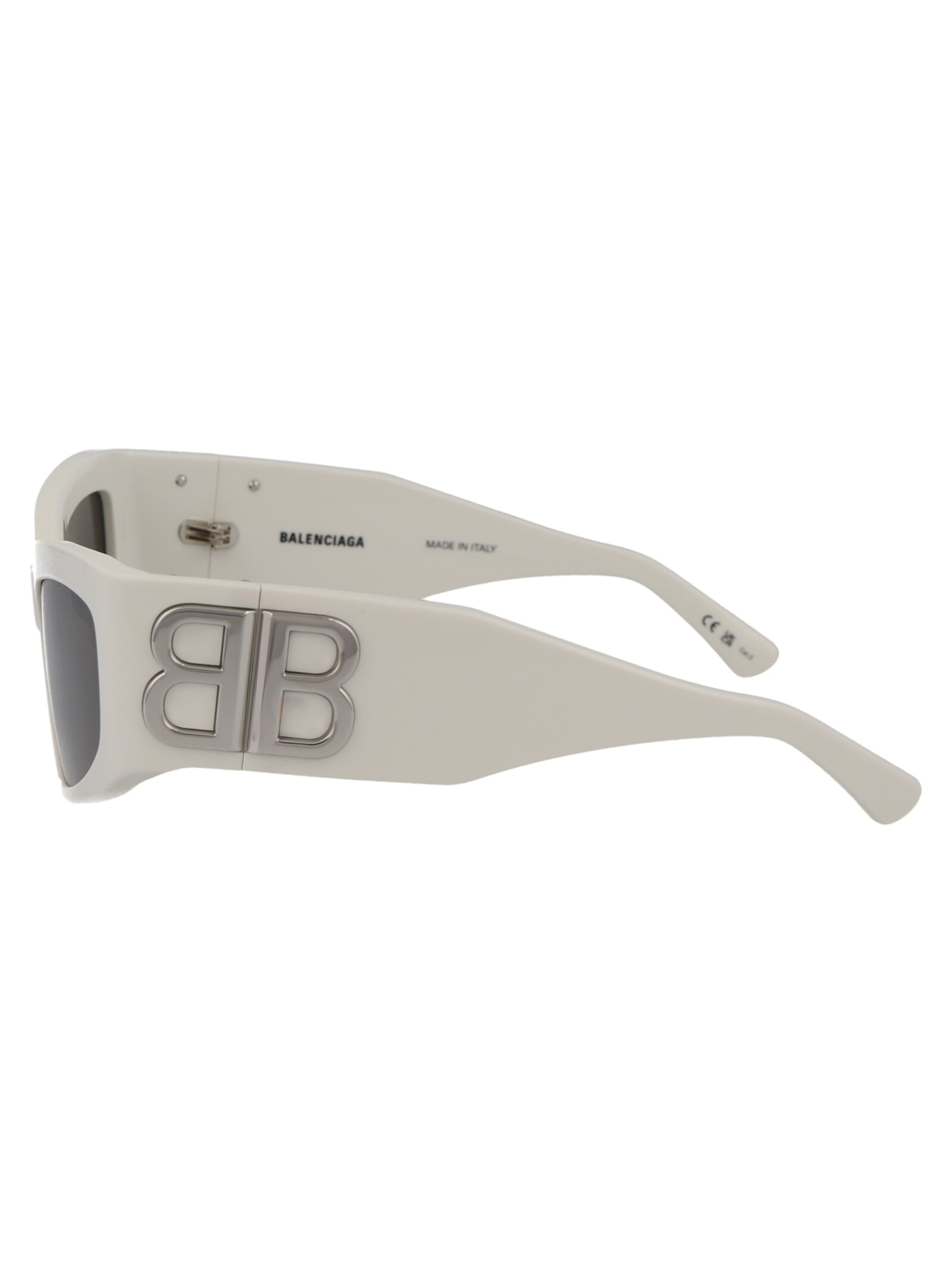 Shop Balenciaga Bb0321s Sunglasses In 005 White White Grey