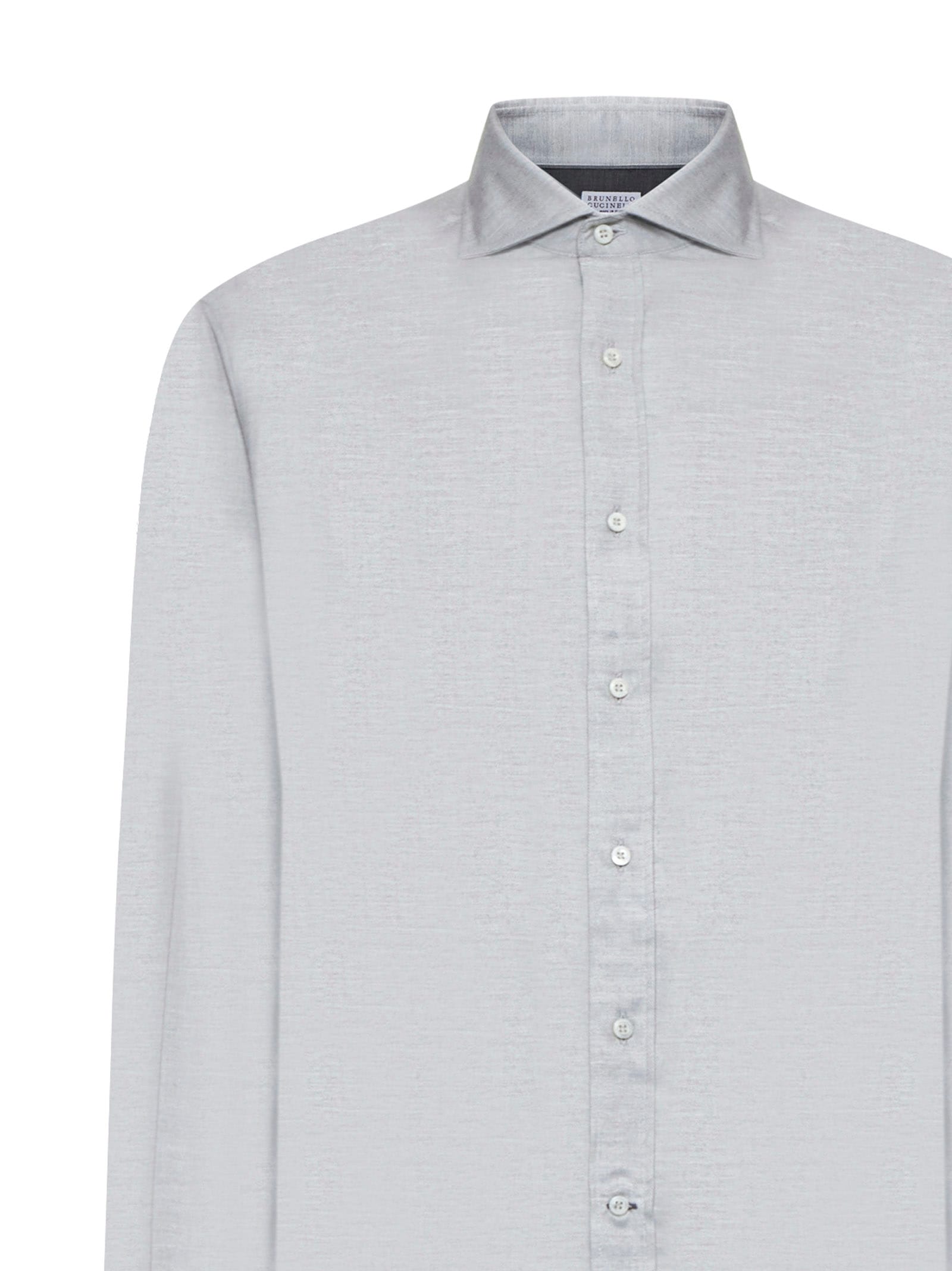 Shop Brunello Cucinelli Shirt In Grey