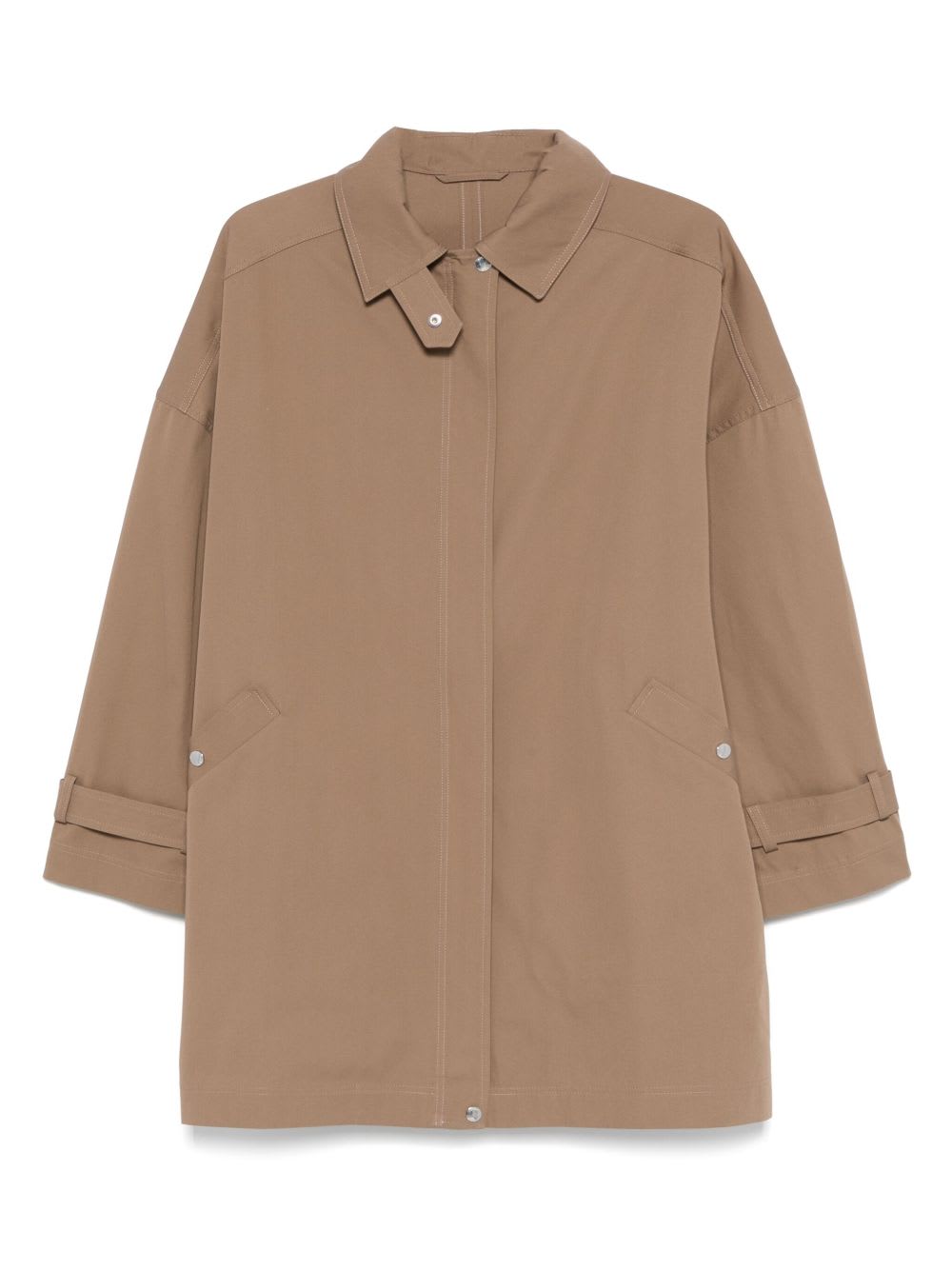 Totême Oversize Organic Cotton Trench Coat In Neutral