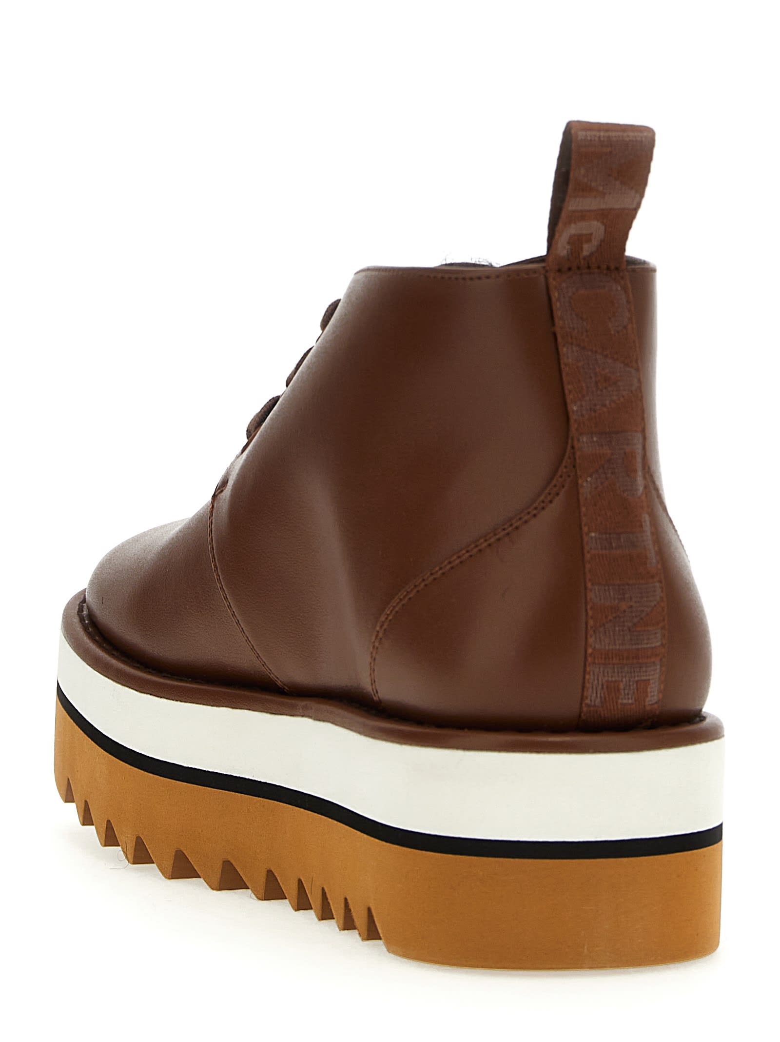 Shop Stella Mccartney Desert Sneak-elyse Ankle Boots In Brown