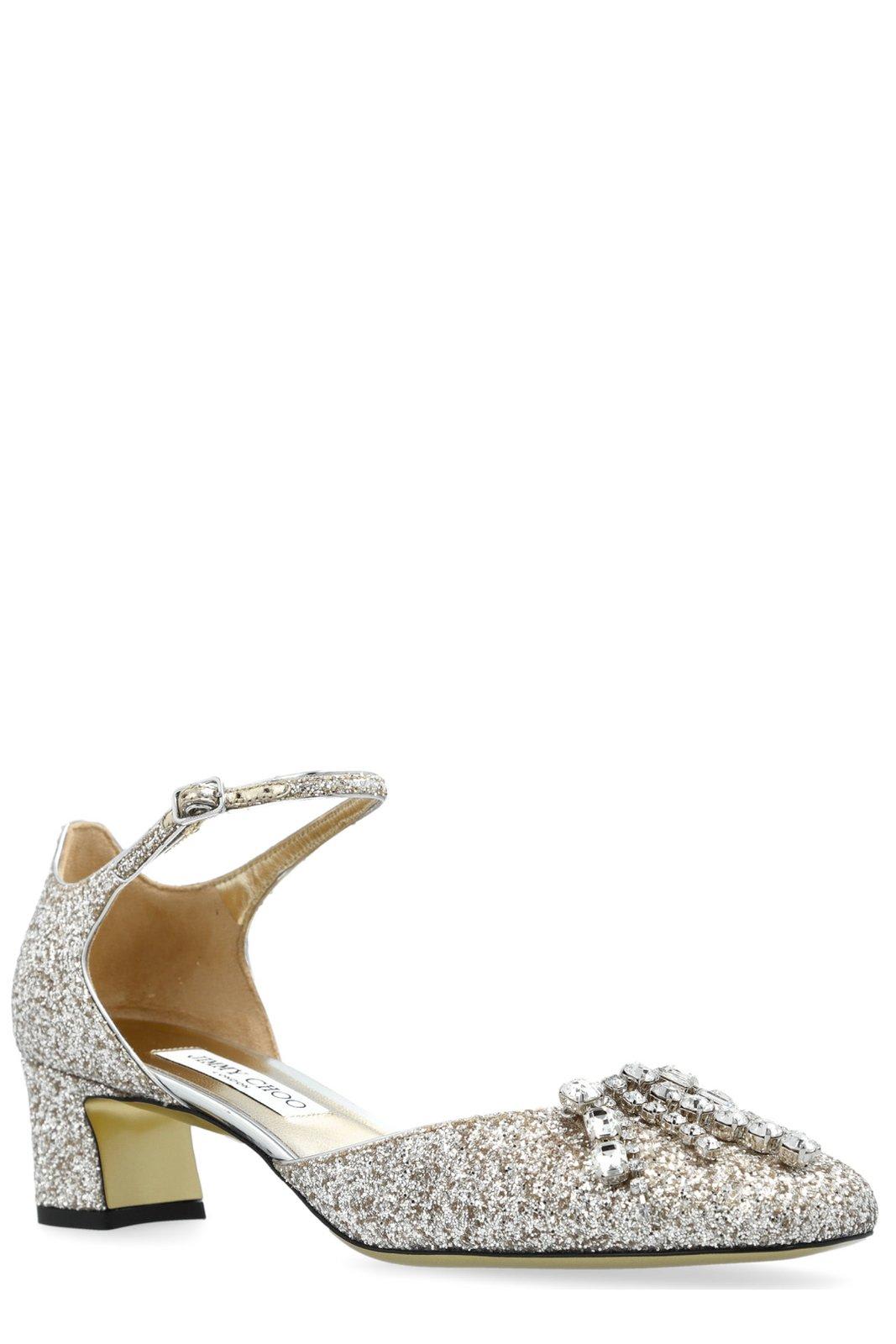 ◆正規品・新品◆Jimmy Choo Embellished Ankle Strap Pumps Jimmy Choo Saeda Ombre Crystal Ankle-Strap Pumps | Neiman Marcus