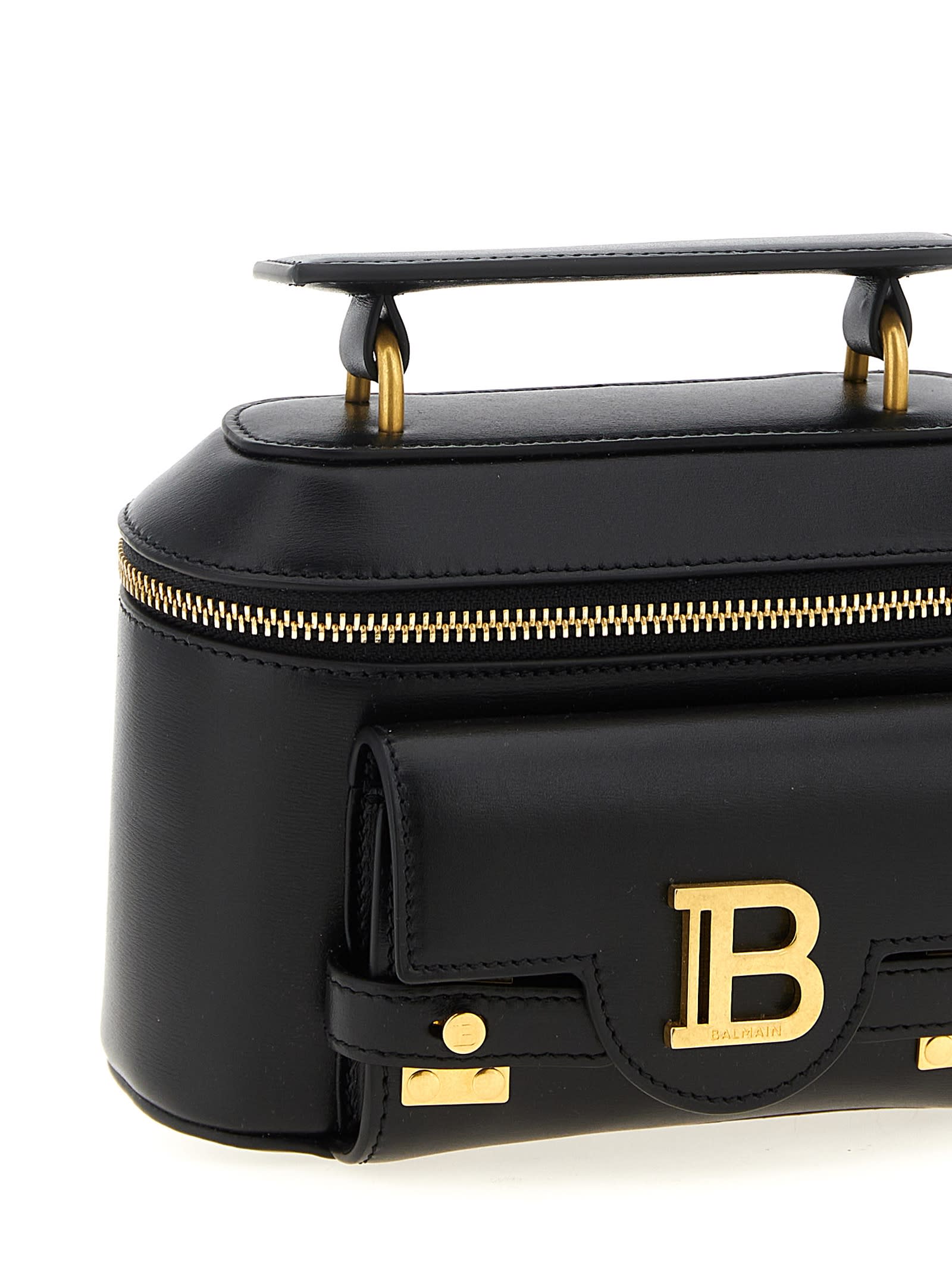 Balmain B-buzz Vanity Handbag In Black