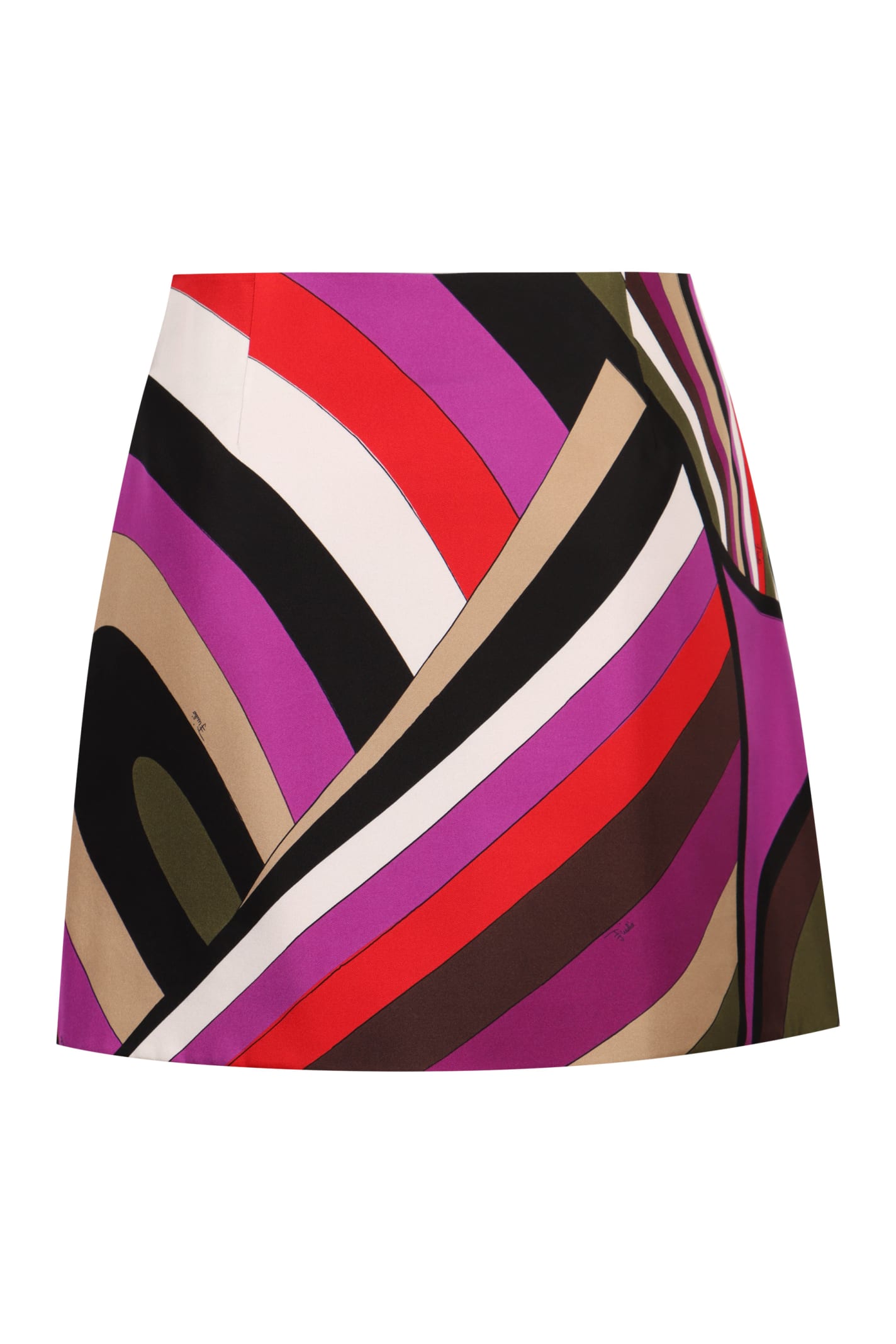 Shop Pucci Printed Silk Skirt In Multicolor