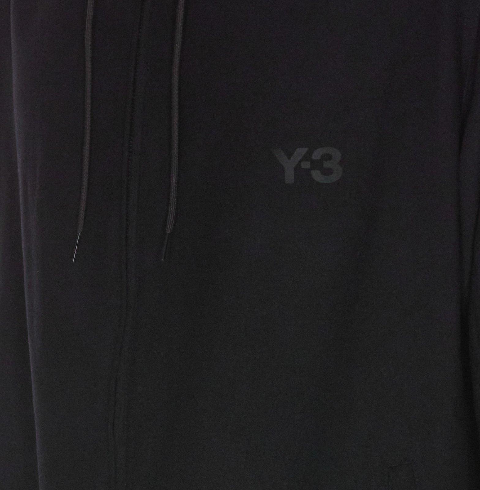 Shop Y-3 Zipped Drawstring Hoodie In Black