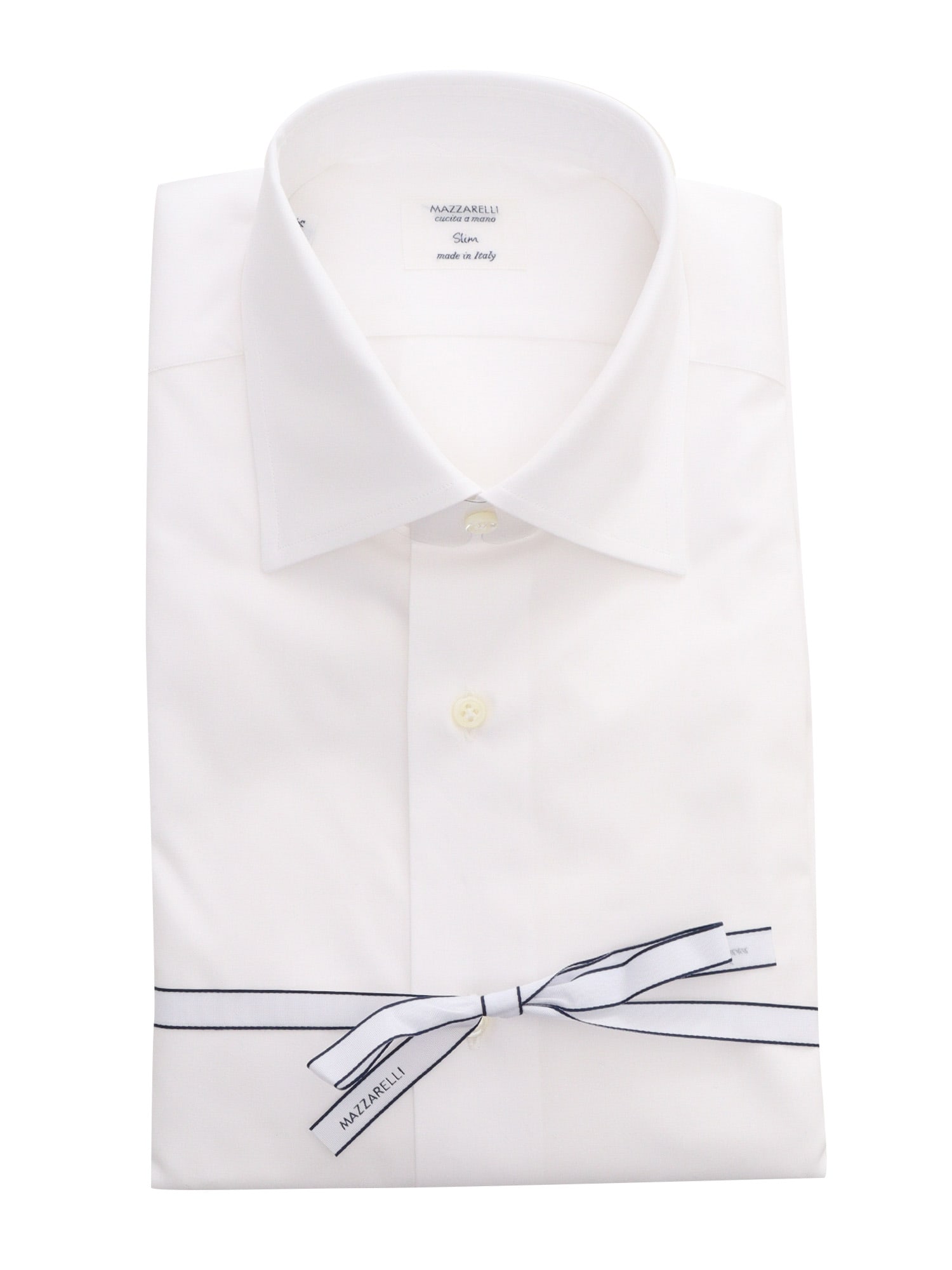 White Cotton Slim Fit Shirt