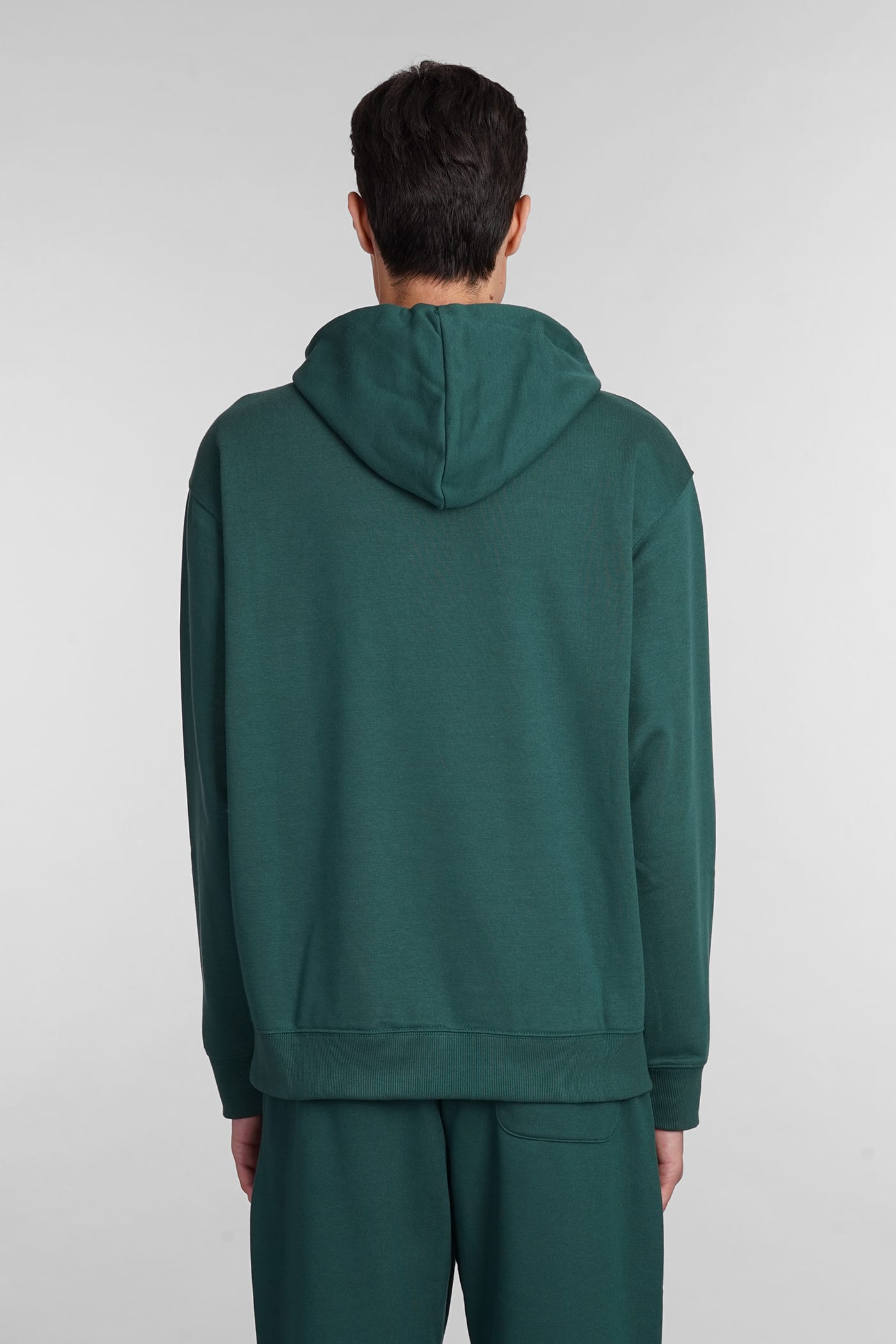 Shop New Balance Sweatshirt In Green Cotton