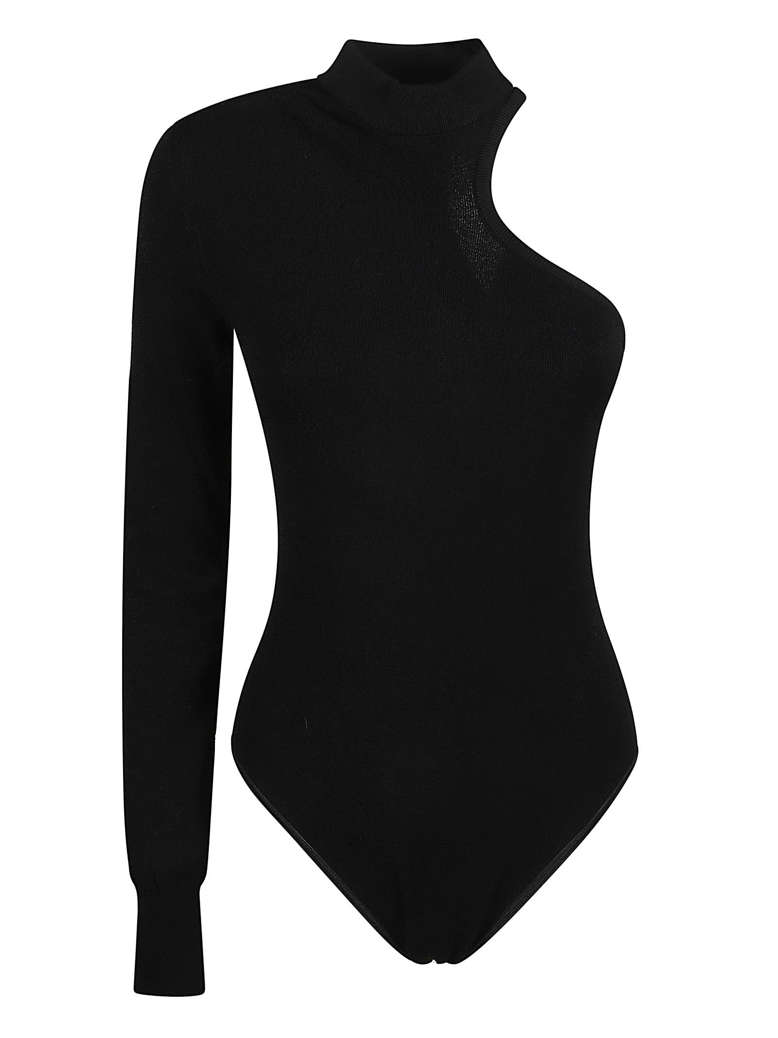 Shop Alaïa Bardot Neckline Bodysuit In Black