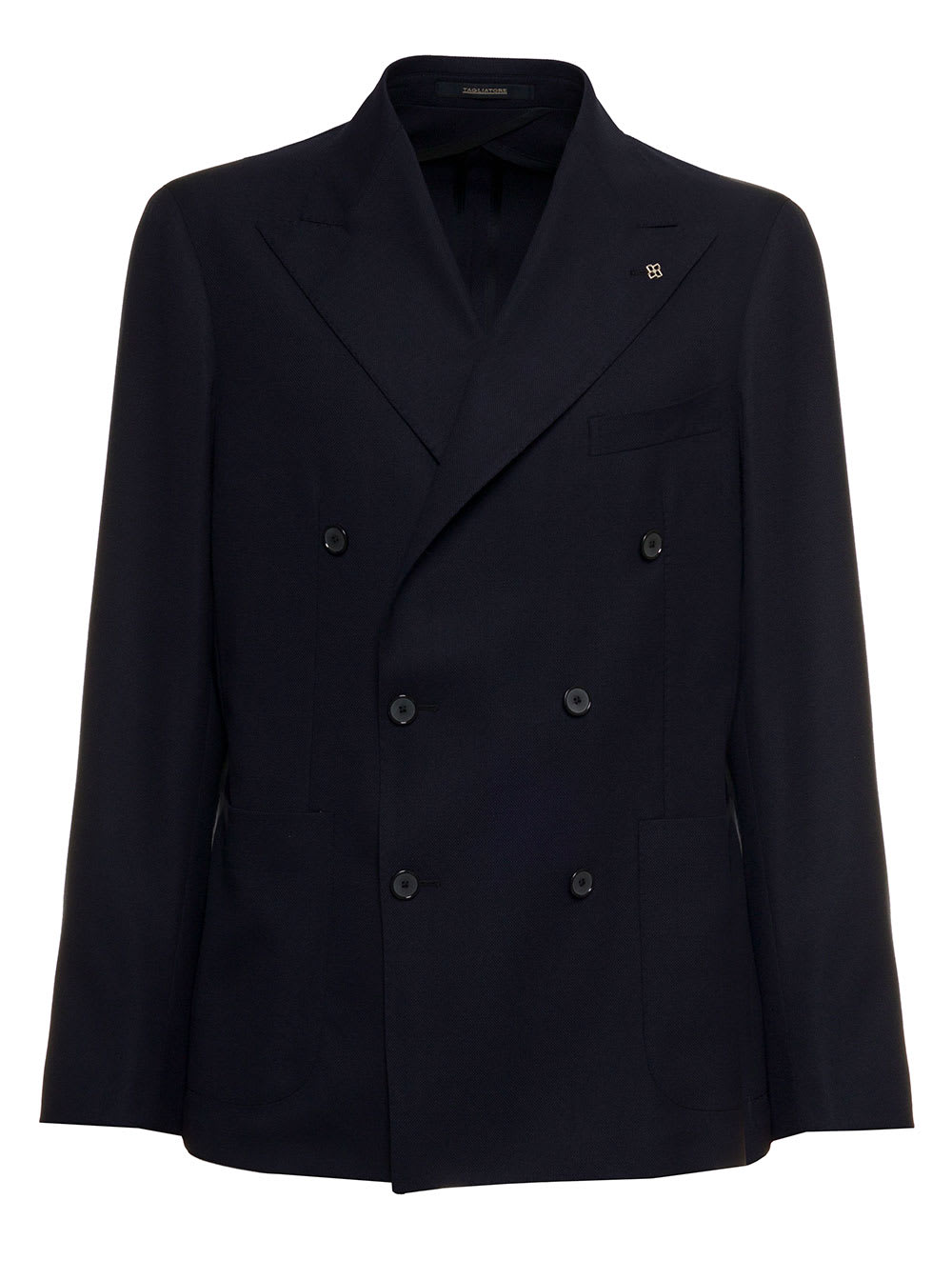 Tagliatore Mens Double-breasted Blue Wool Jacket