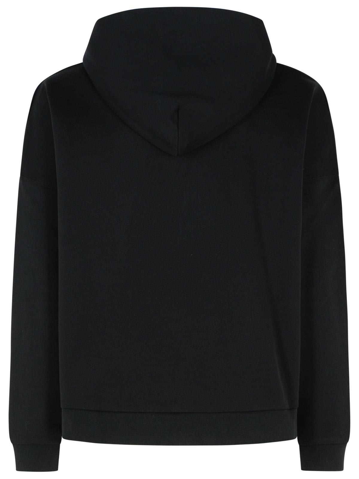 Palm Angels Crystal Pin-up Graphic Hoodie In Black - Off White
