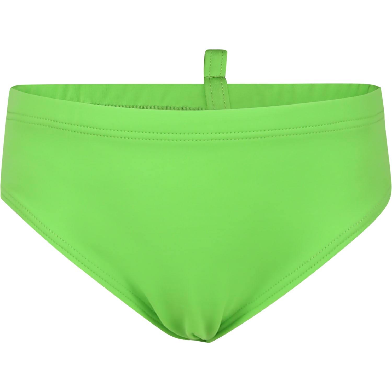 Dsquared2 Green Swim Briefs For Boy With Logo In Green