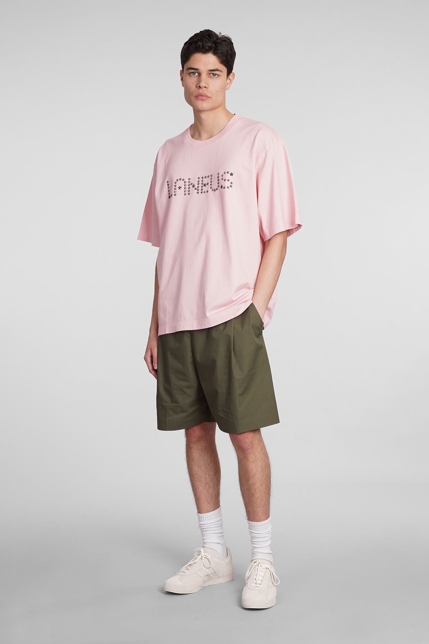 Shop Laneus T-shirt In Rose-pink Cotton