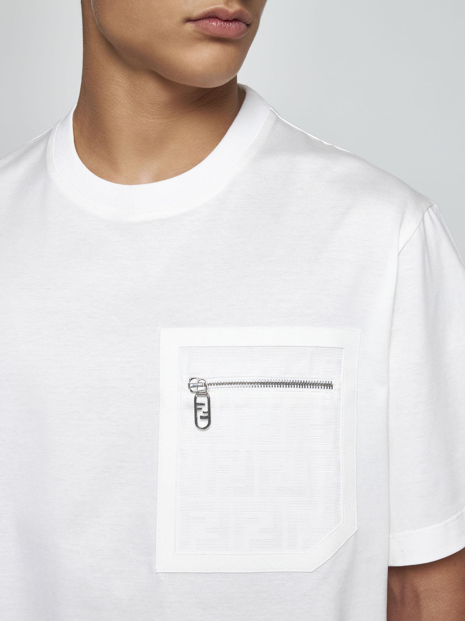 Shop Fendi Ff Chest Pocket Cotton T-shirt