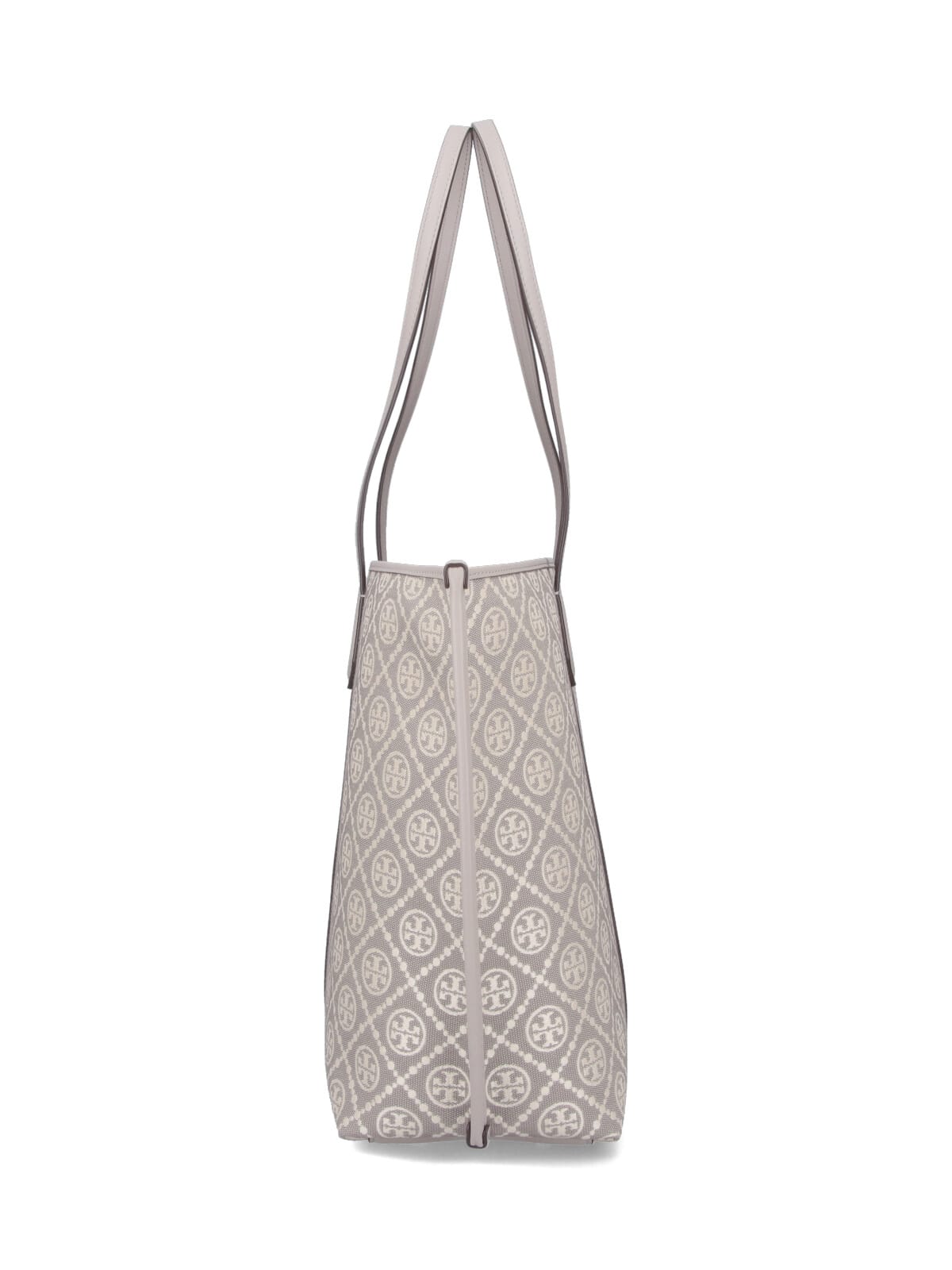 Tory Burch Perry T Monogram Jacquard Triple Compartment Tote In Neutral