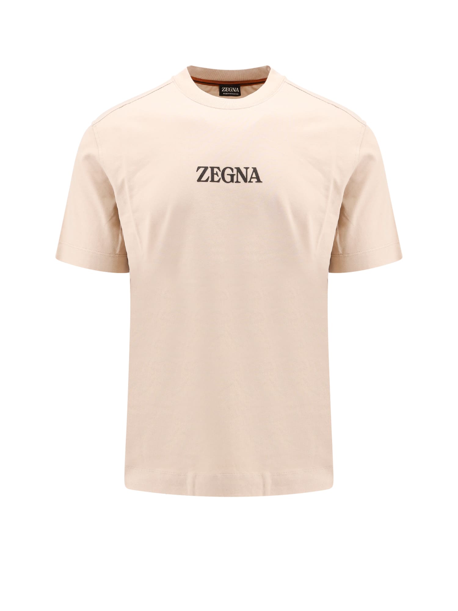 Shop Zegna T-shirt In Beige