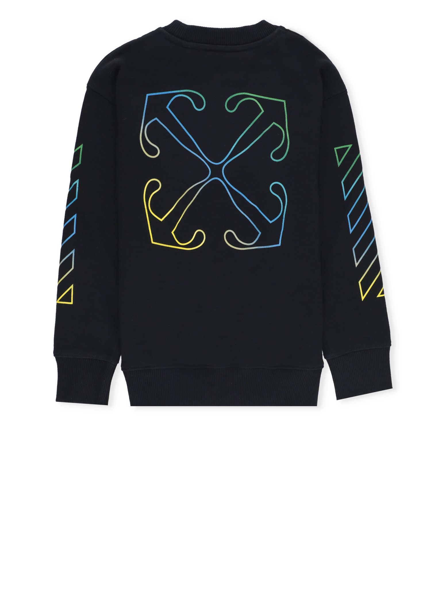 Shop Off-white Arrow Rainbow Sweatshirt In Black