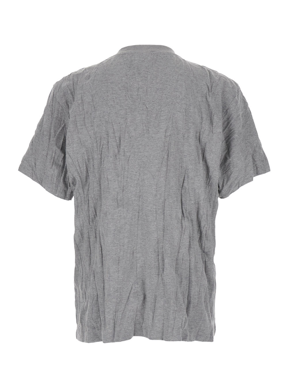 Bottega Veneta Graphic Rabbit-print Crushed Cotton Jersey T-shirt In Gray