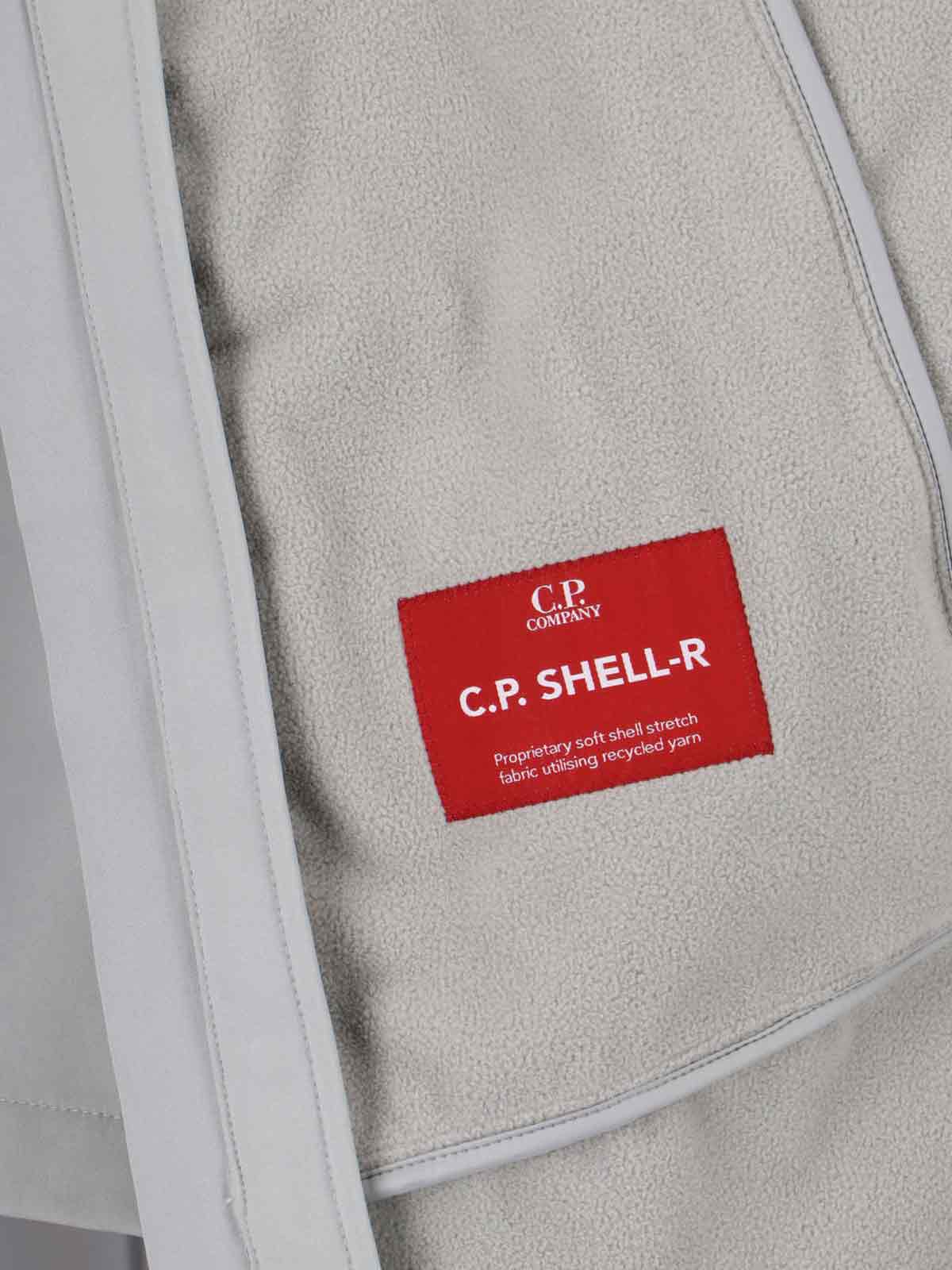 C.p. Company Sleeveless Soft Shell Jacket Hood In Gray