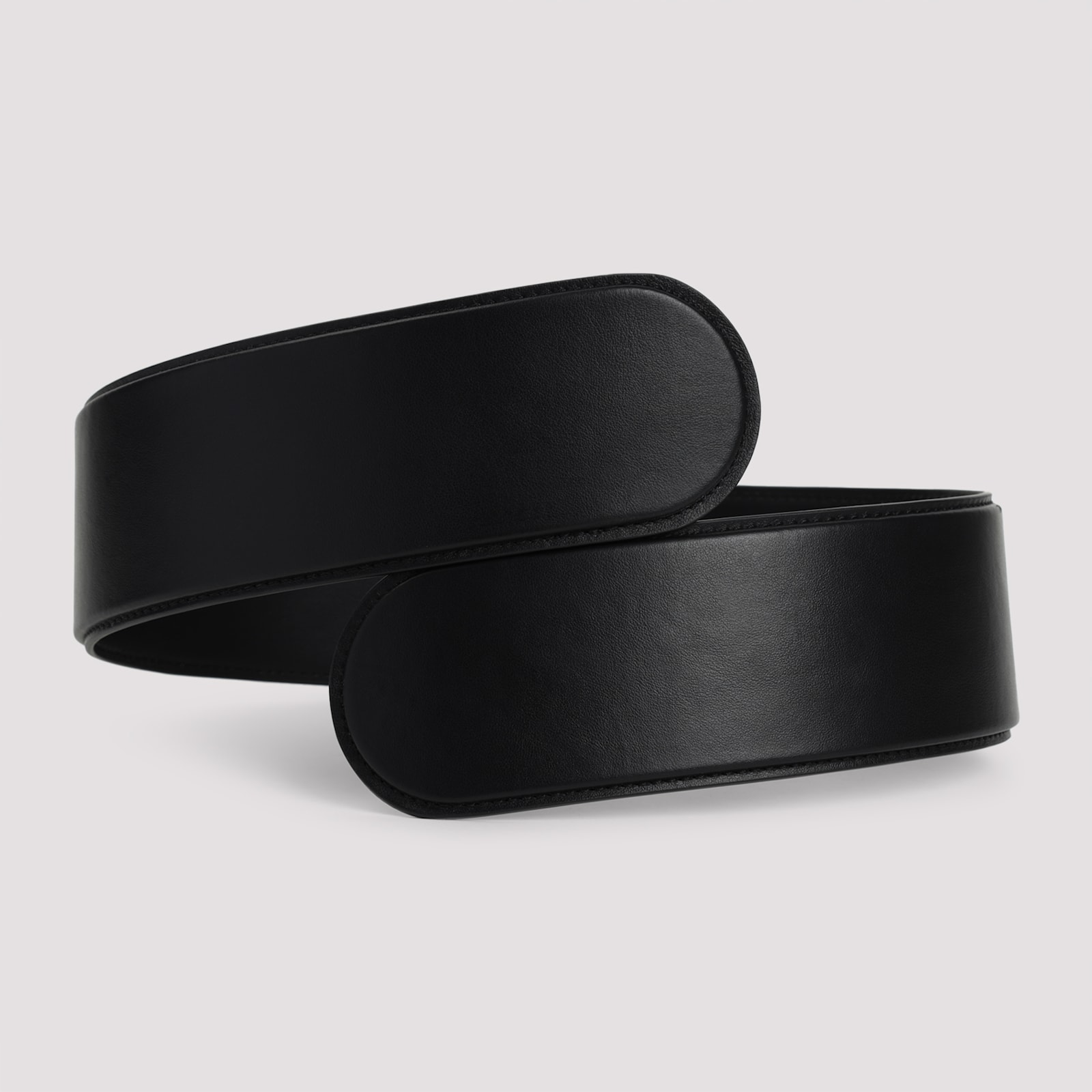 Alaïa Alaia Black Leather Flex Twist Belt Women In Noir